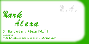 mark alexa business card